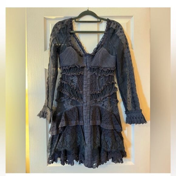 NWT Zimmerman runway indigo color mini dress, S - Picture 6 of 16